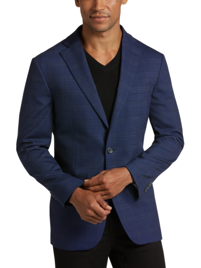 Navy plaid sport coat shop