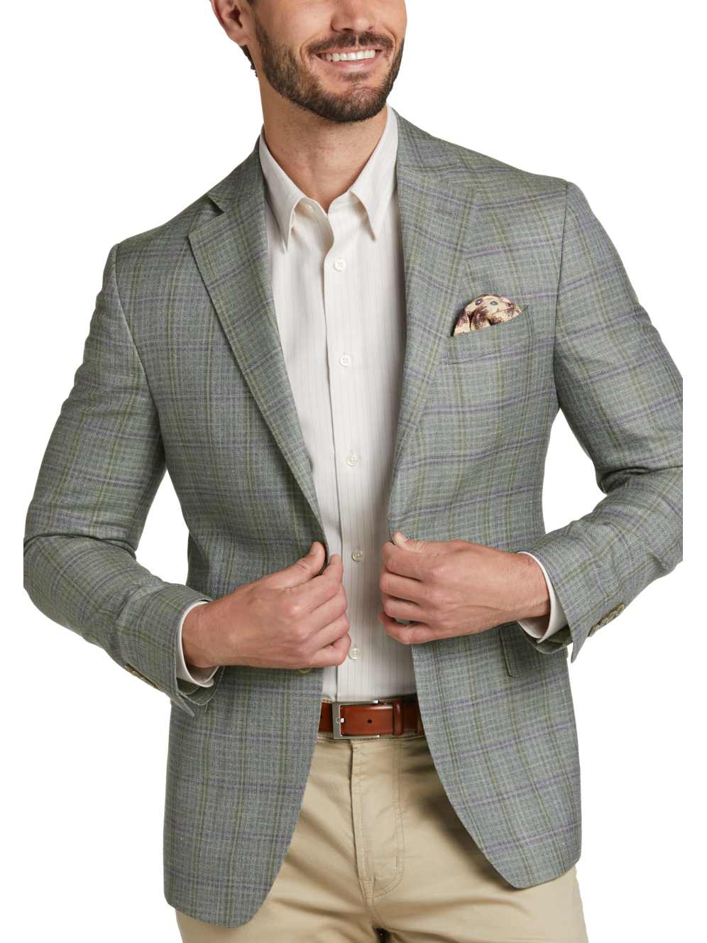 Joseph Abboud Slim Fit Plaid Soft Jacket Men's Moores Clothing
