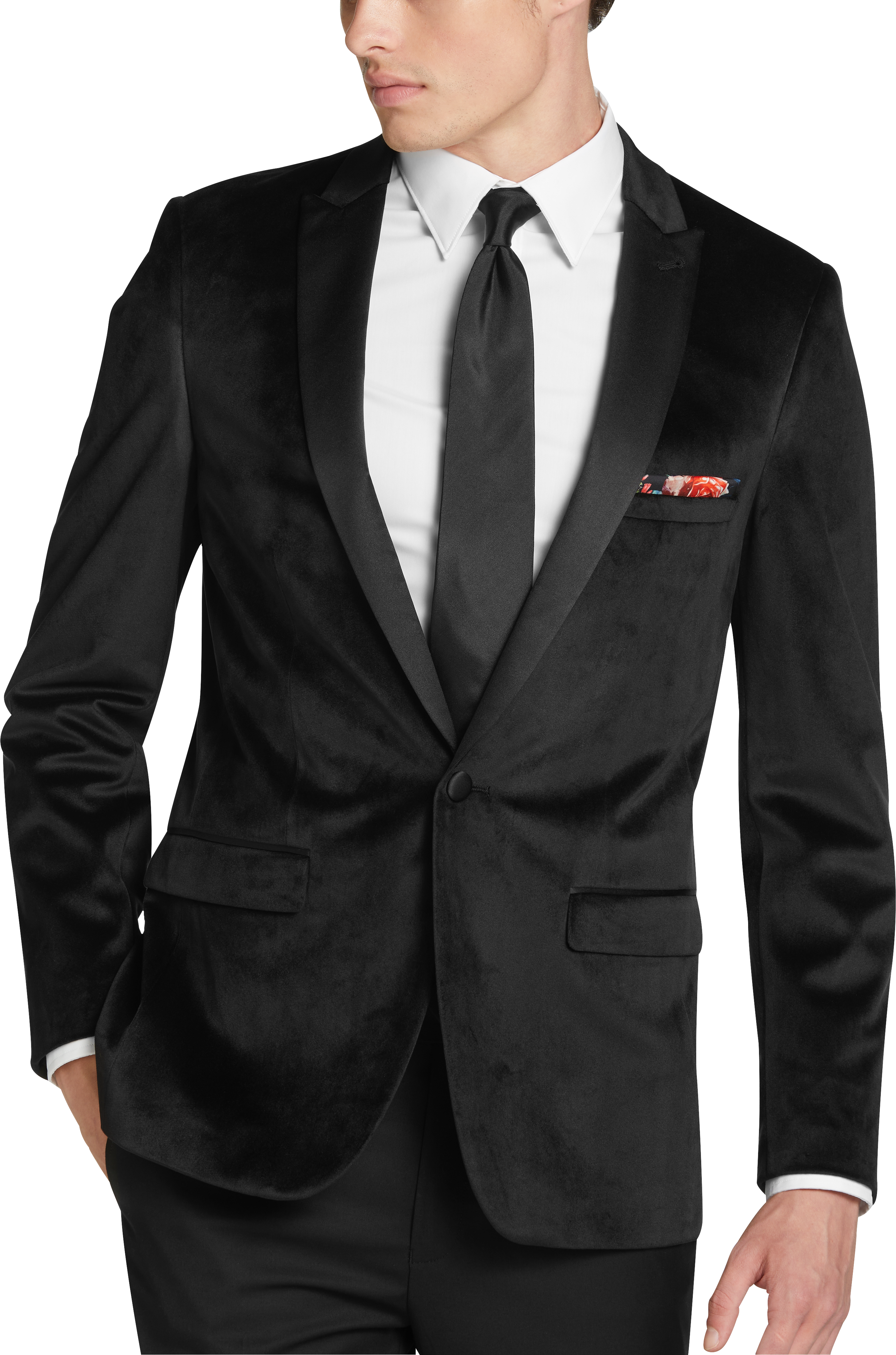 Paisley & Gray Slim Fit Velvet Dinner Jacket | Men's | Moores Clothing