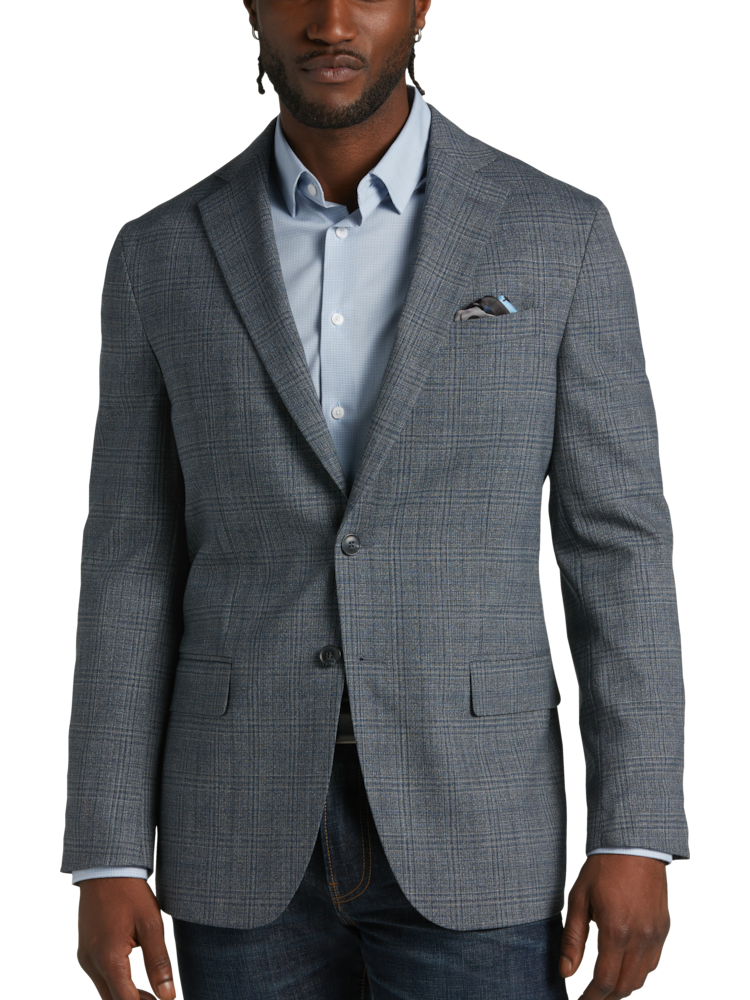 Tommy Hilfiger Brown Windowpane Trim-Fit Sport Coat for Men