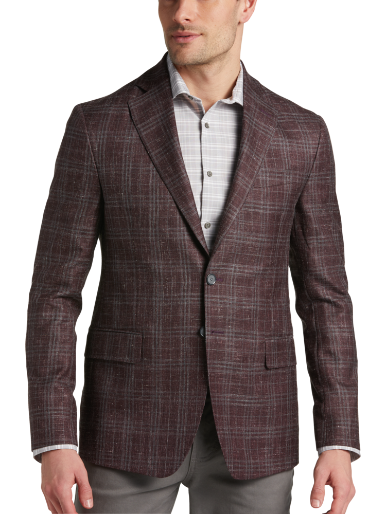 Maroon sport coat clearance