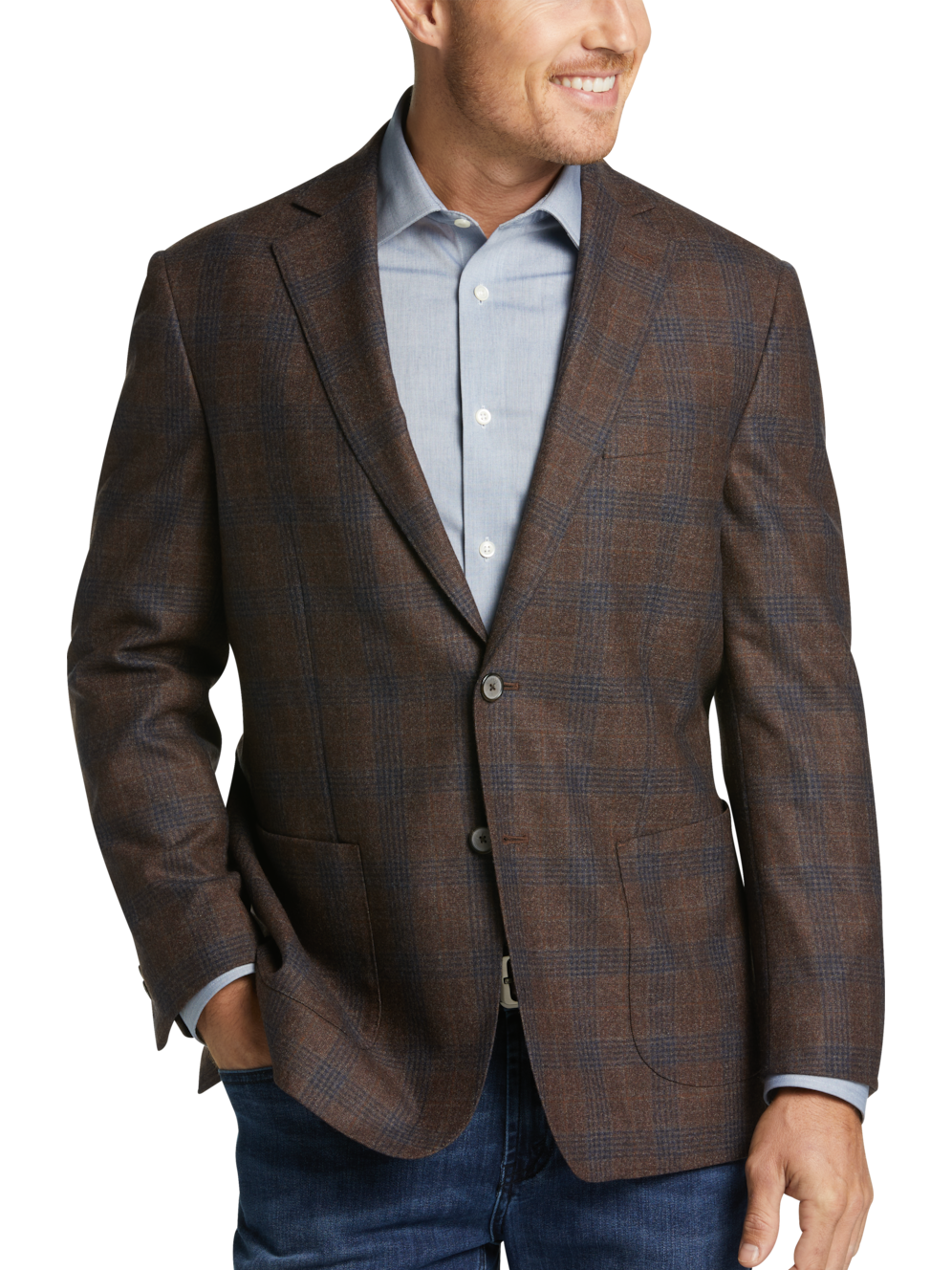 Joseph Abboud Slim Fit Plaid Soft Jacket Men's Moores Clothing