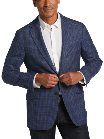 Plaid blue sport coat discount