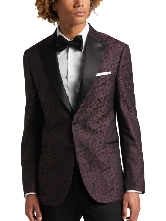 Egara Slim Fit Tapestry Jacquard Dinner Jacket | Men's | Moores Clothing