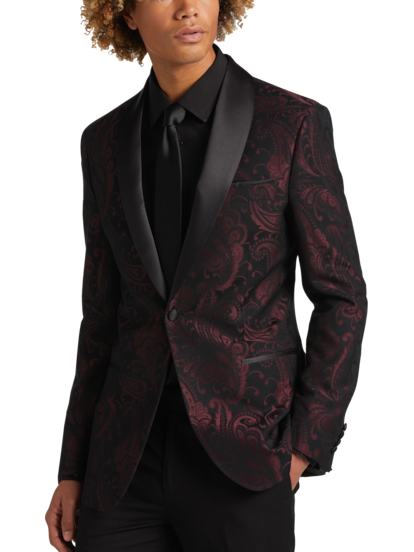 After Hours Slim Fit Shawl Lapel Paisley Dinner Jacket Men s Moores Clothing