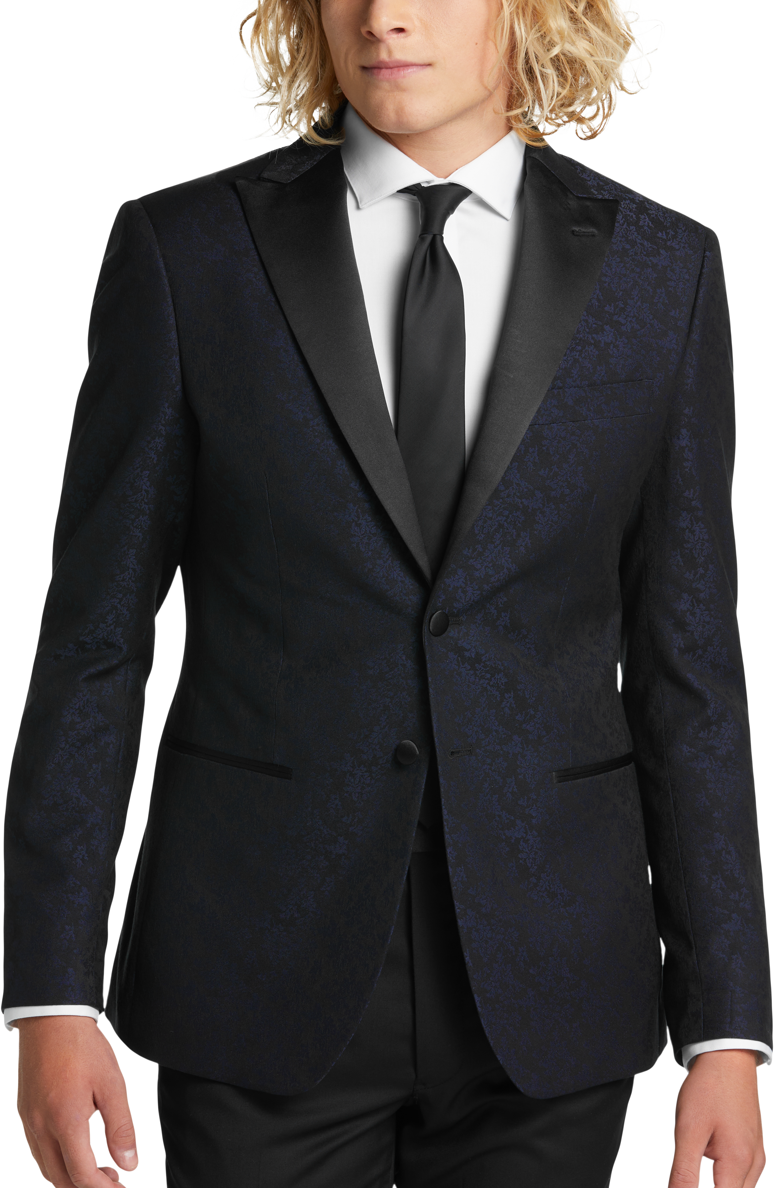 Egara Slim Fit Satin Peak Lapel Dinner Jacket Men s Sport Coats Blazers Moores Clothing