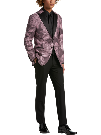 Egara Slim Fit Floral Dinner Jacket Men s Moores Clothing