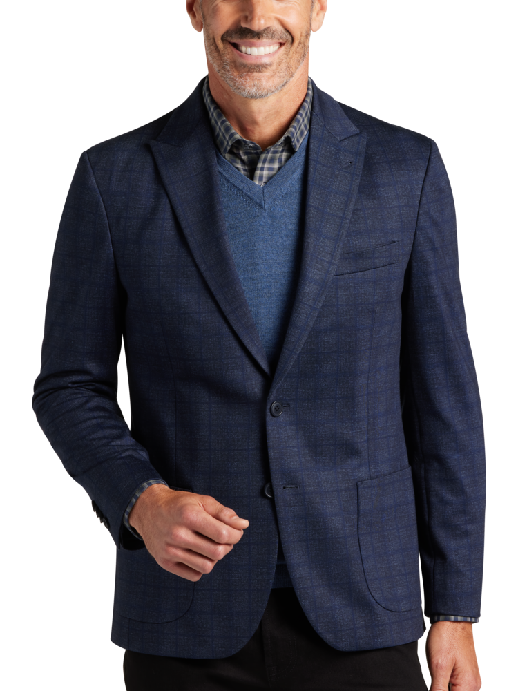 Tommy Hilfiger Brown Windowpane Trim-Fit Sport Coat for Men