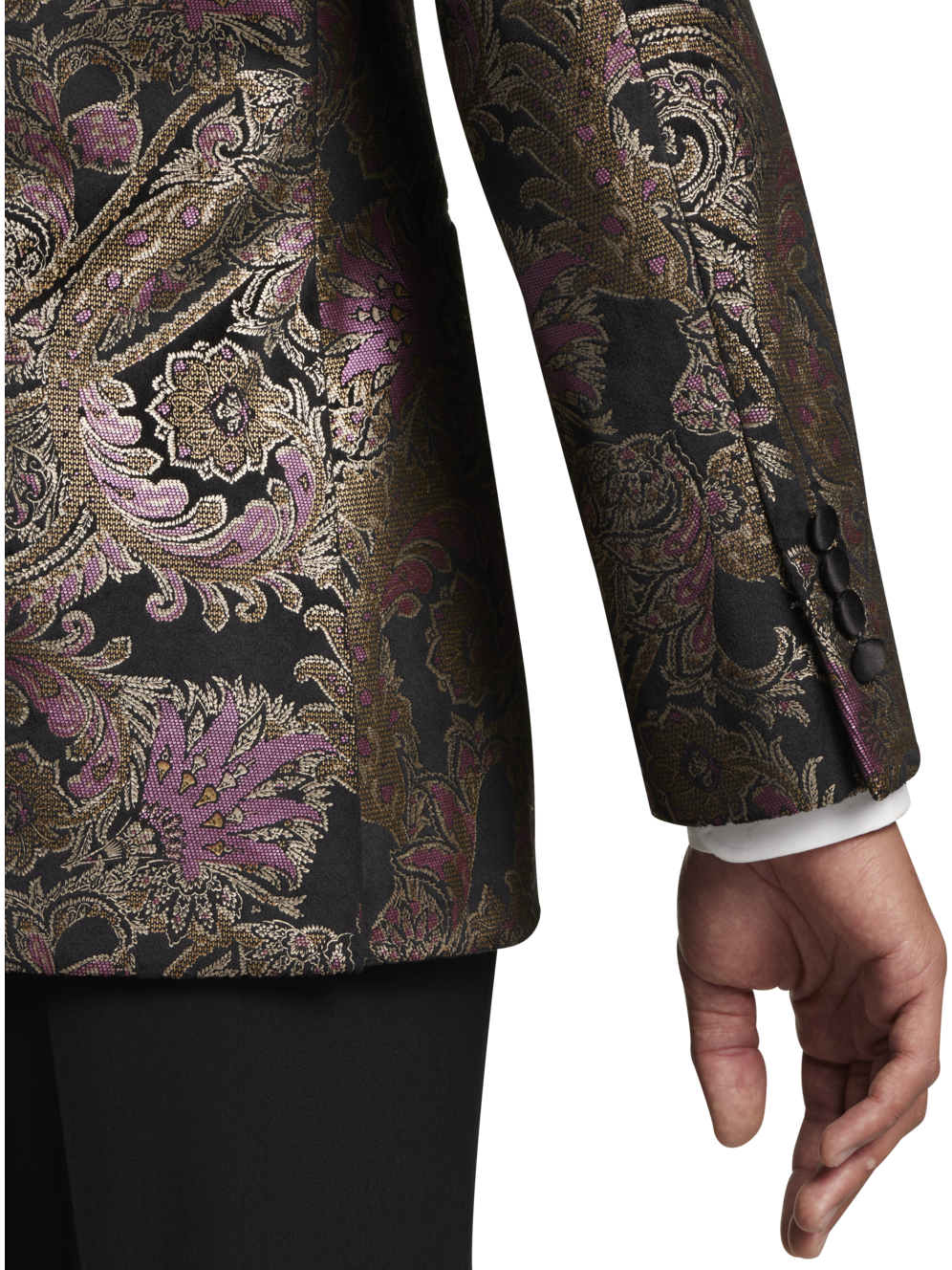 Egara Slim Fit Notch Lapel Satin Dinner Jacket Men's Moores Clothing