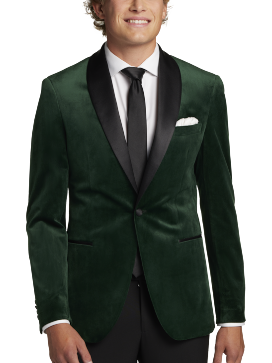 Egara Slim Fit Shawl Lapel Velvet Dinner Jacket | Men's | Moores Clothing