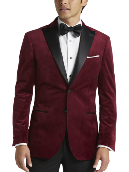 Egara Slim Fit Velvet Dinner Jacket, Men's Sport Coats & Blazers