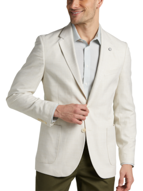 Men's One Button Formal Blazers Long Sleeve Solid Slim Fit Lapel