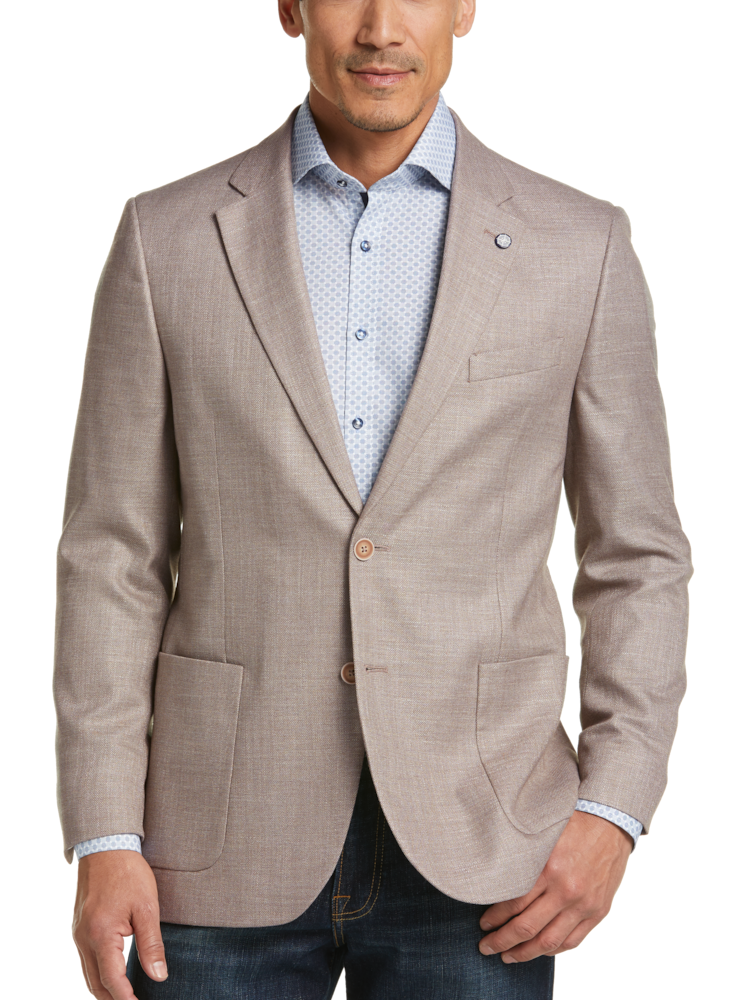 Tan sport coat with cheap jeans