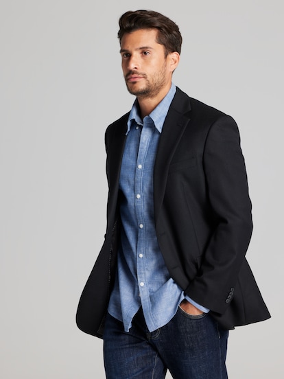 Mens sport coats black top