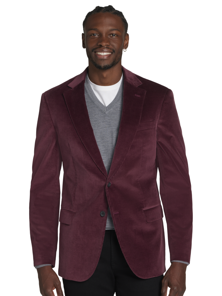 Mens maroon sport coat on sale