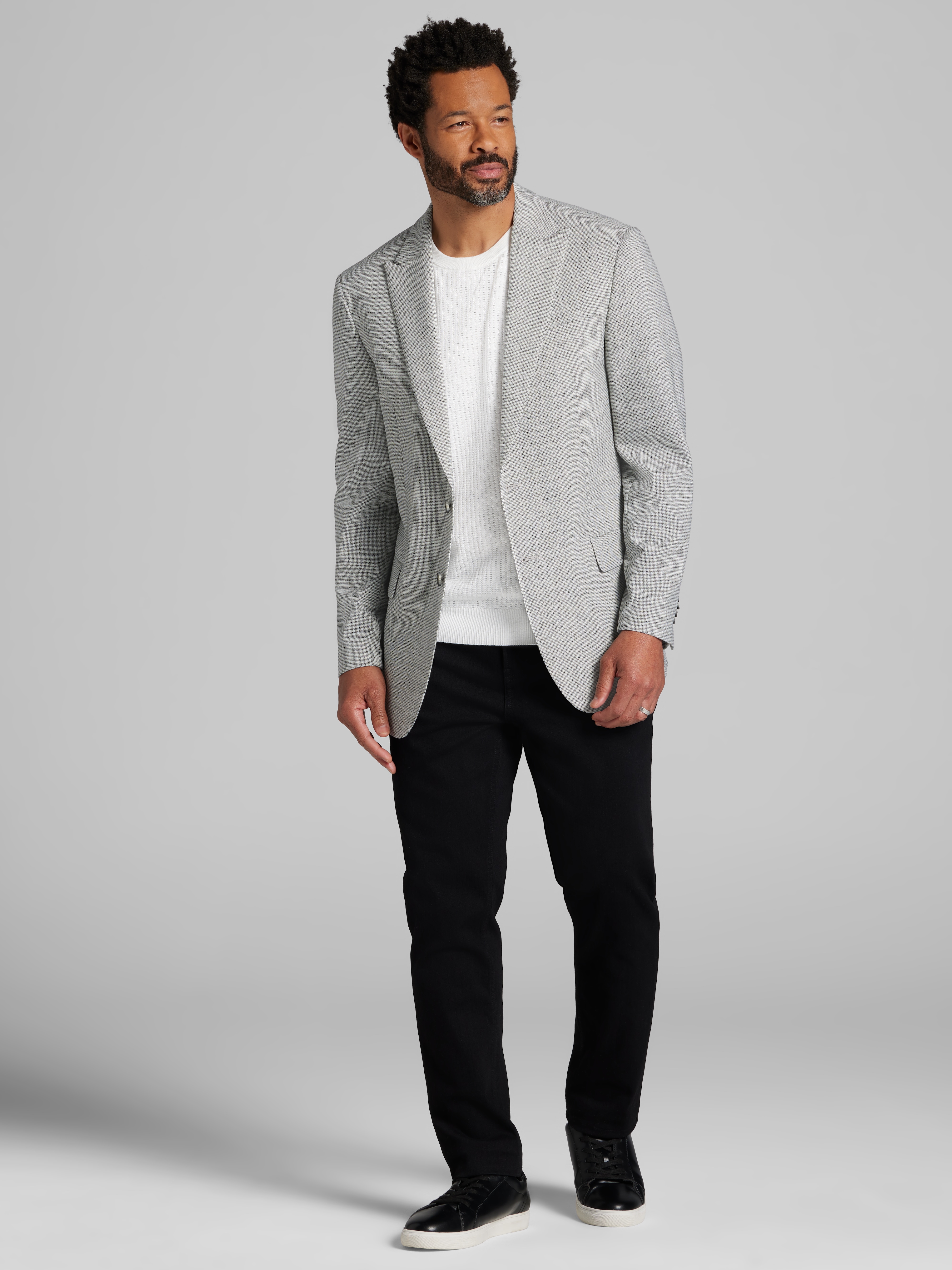 Awearness Kenneth Cole Veston Sport Pied-de-poule À Coupe Moderne