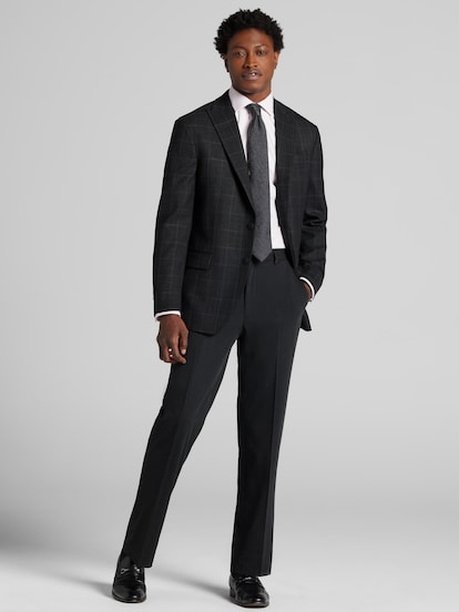 Awearness Kenneth Cole Chillflex Modern Fit Windowpane Plaid Sport