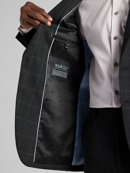 Awearness Kenneth Cole Chillflex Modern Fit Windowpane Plaid Sport