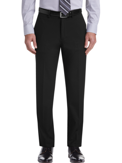 Black Solid Trousers