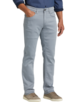 4-Way Stretch Formal Trousers in Light Grey- Slim Fit