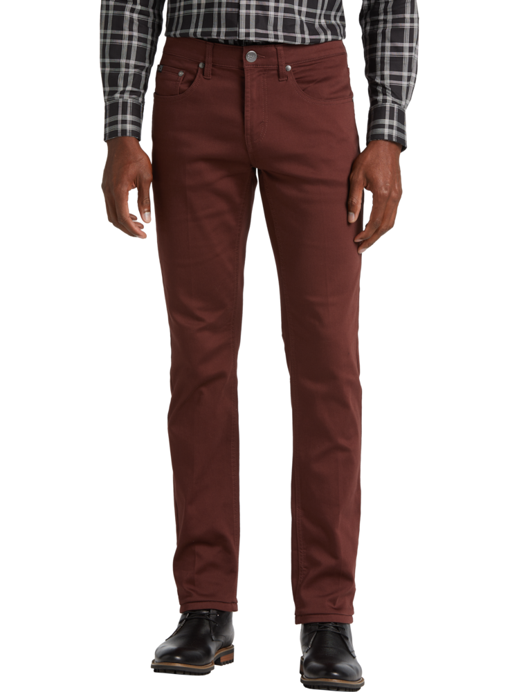 Burgundy jeans mens sales