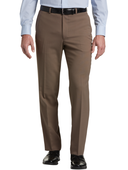Haoser Formal Trousers for Men, Poly Cotton Slim fit Black Formal Trousers.