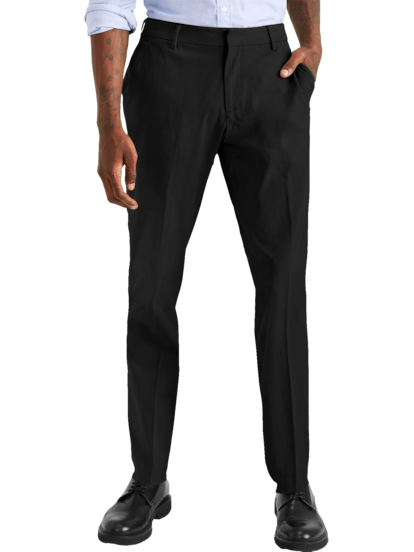 Straight Fit Suit Pants - Black - Men