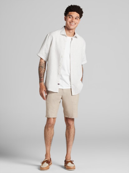Joseph Abboud Modern Fit Linen Blend Stretch Shorts 9