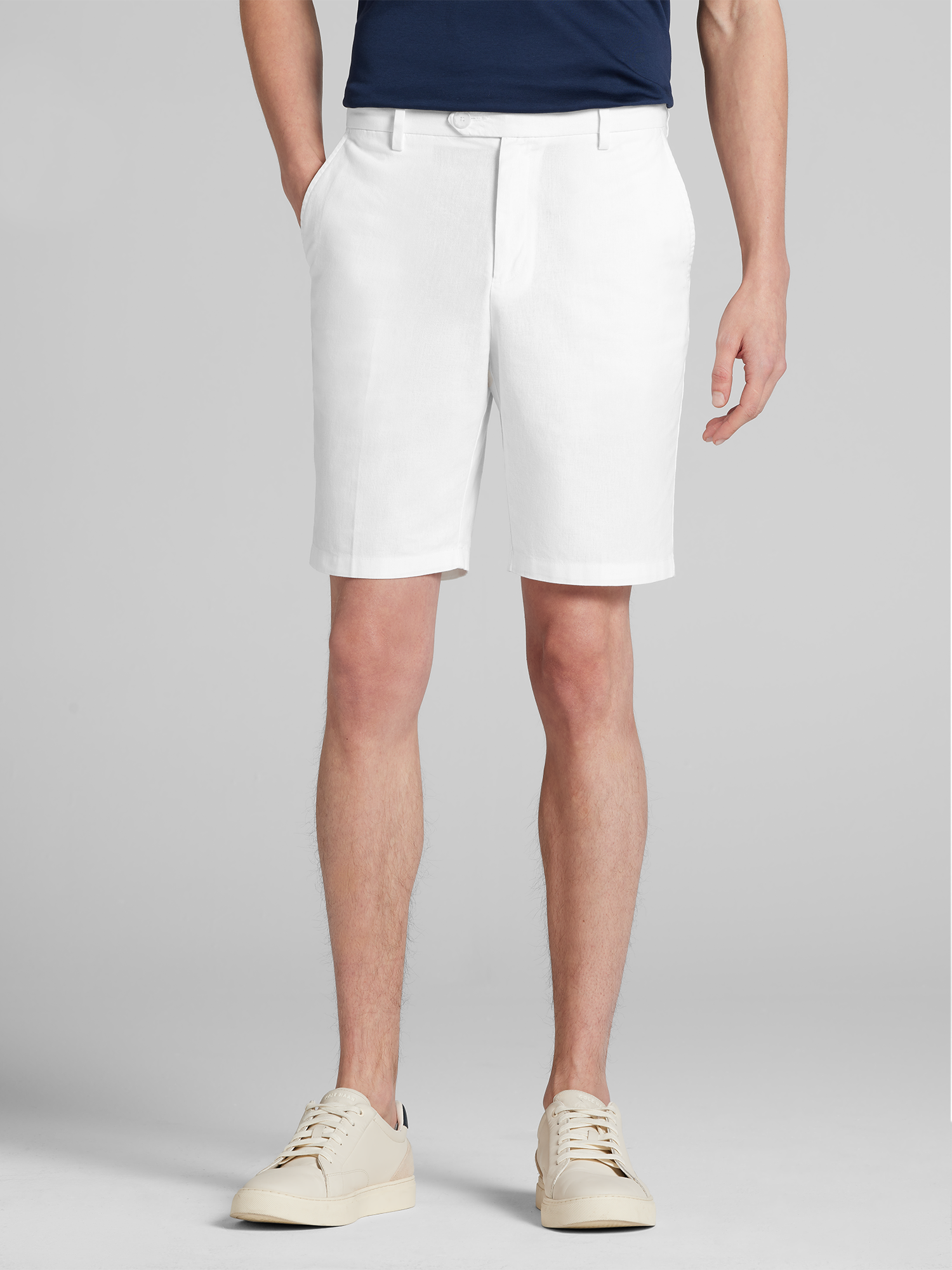 Joseph Abboud Modern Fit Stretch Linen-blend Shorts 9
