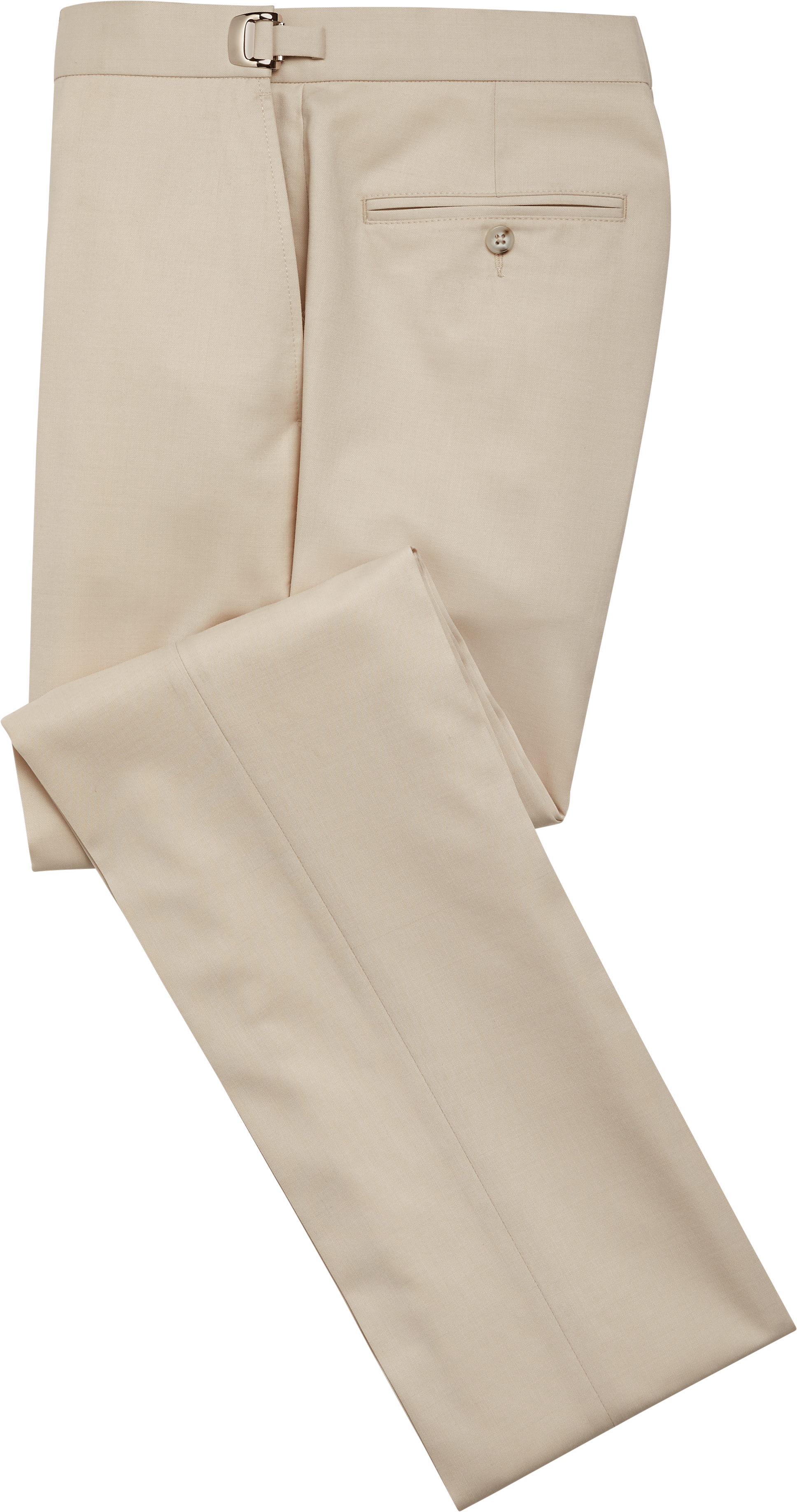 Pantalon havane sans pli à l’avant en laine Pronto Uomo (2980)