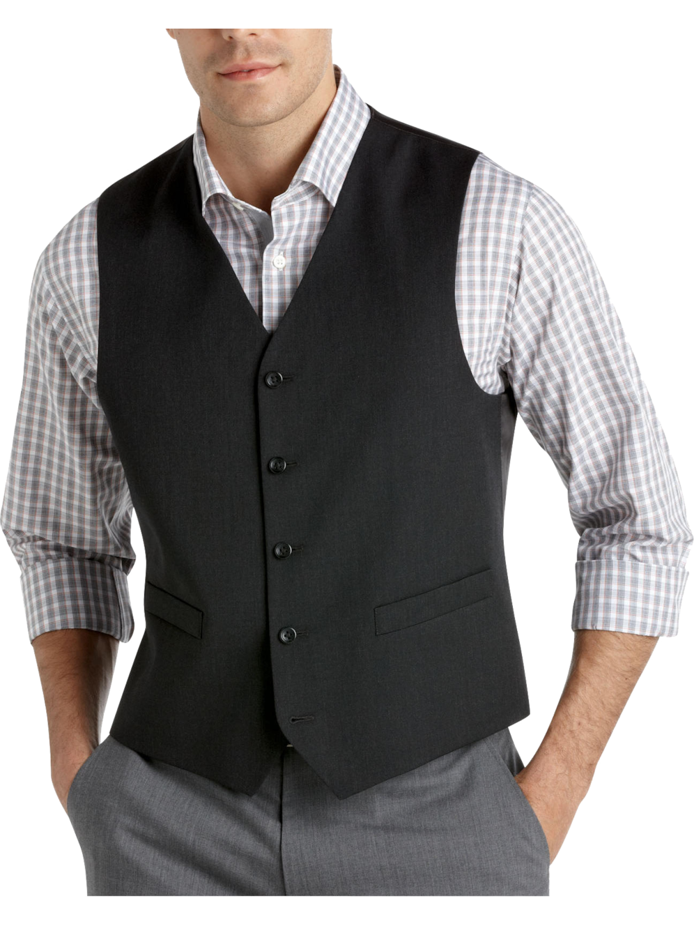 Pronto Uomo Platinum Modern Fit Suit Separate Vest Men's Suits