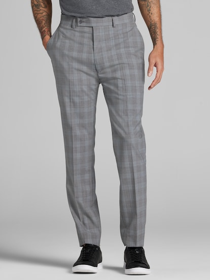 Calvin Klein X-fit Slim Fit Plaid Suit Pants Men's Pants