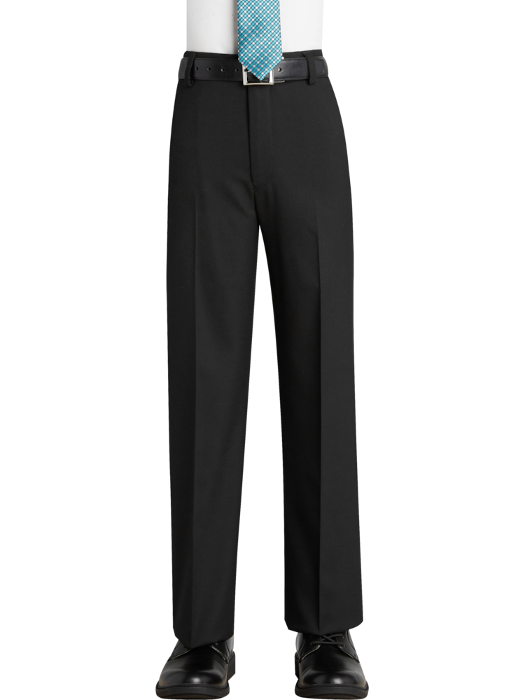 Kids World Husky Boys' Dress Pants - black, 20 husky (Big Boys Husky) 