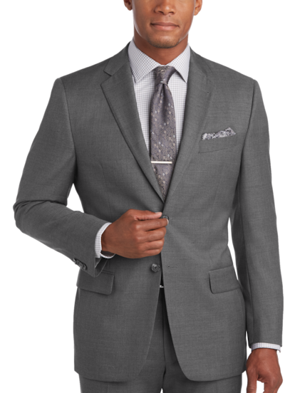 Slim fit suit blazer in 100% wool · Navy Blue · Dressy