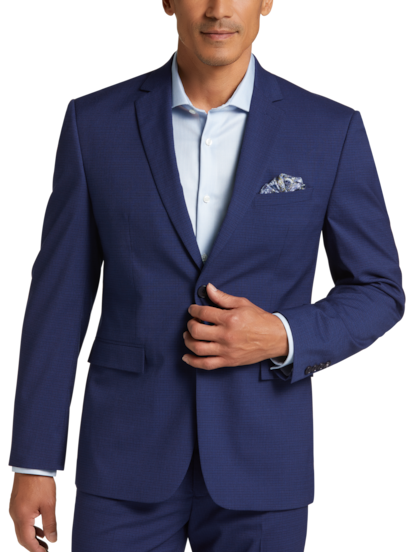 Perry Ellis Portfolio Slim Fit 2-piece Check Suit, Men's