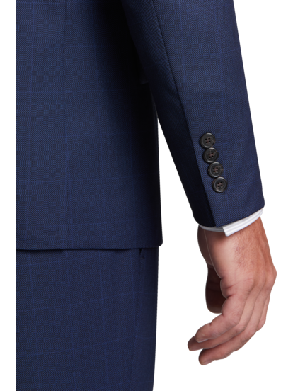 Classic Fit Windowpane 2 Piece Suit
