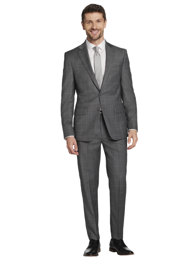 Calvin klein grey suit shop