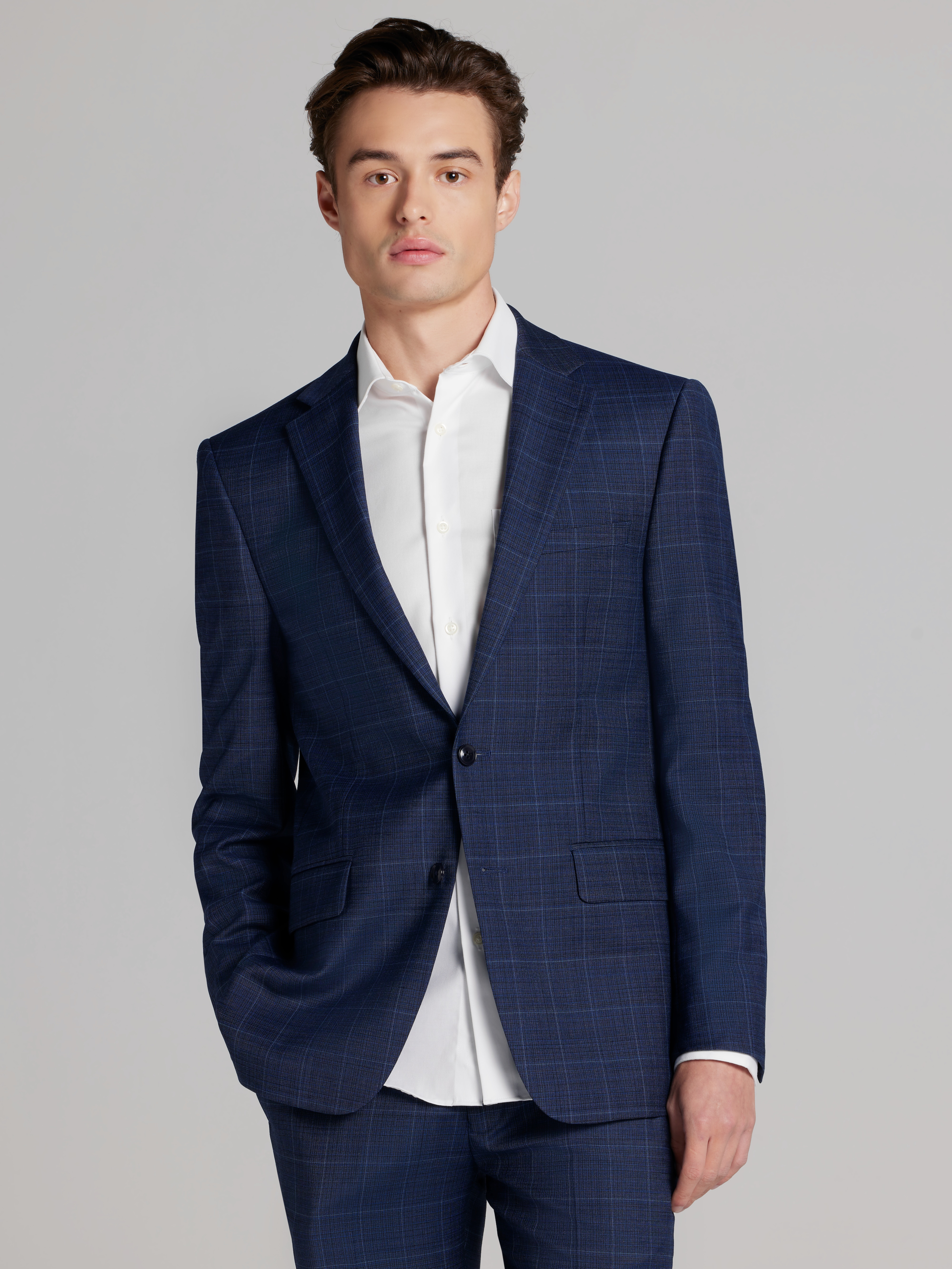 Calvin Klein Slim Fit Windowpane Suit Separates Jacket Men s Suits Separates Moores Clothing
