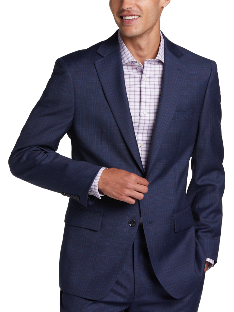 Calvin klein blue postman slim fit suit clearance