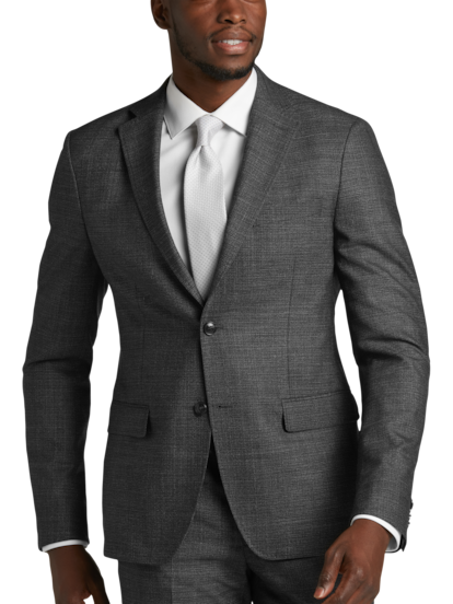 Calvin Klein Slim Fit Suit Separates, Gray Plaid | Men's Suits & Separates  | Moores Clothing