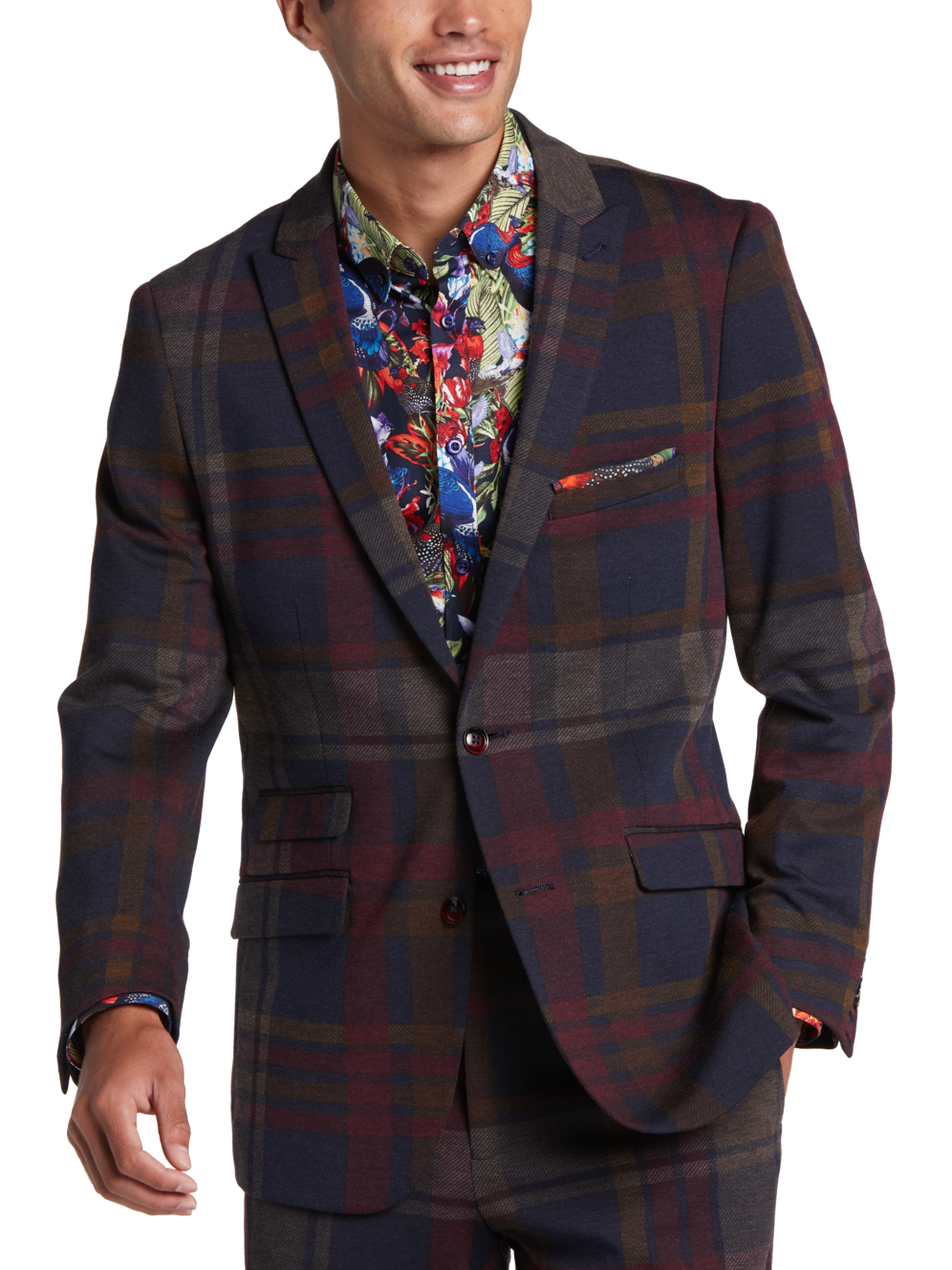 Paisley & Gray Slim Fit Suit Plaid Separates Jacket Men's Moores