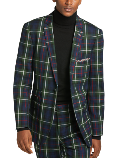 Paisley & gray slim fit suit top