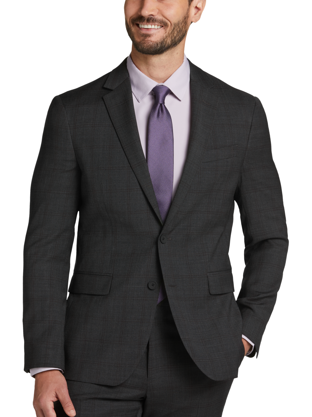 Awearness Cole Aweartech Slim Fit 2piece Check Suit Men's
