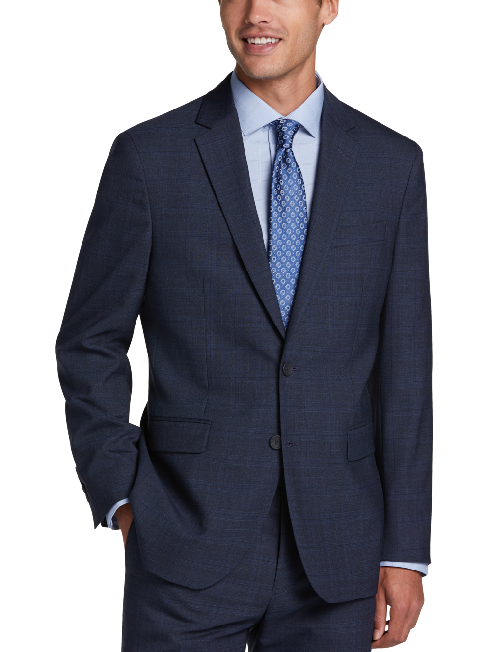 Awearness Cole Aweartech Slim Fit 2piece Check Suit Men's
