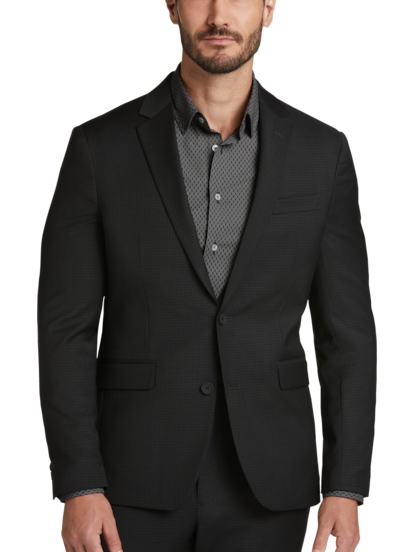 Skinny Fit Black Suit Jacket + Pants