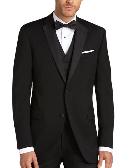 Slim Fit Tuxedo Pants- Black – dolce MODA