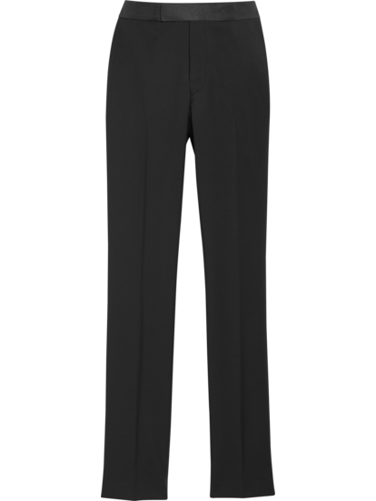 Slim Fit Tuxedo Pants- Black – dolce MODA