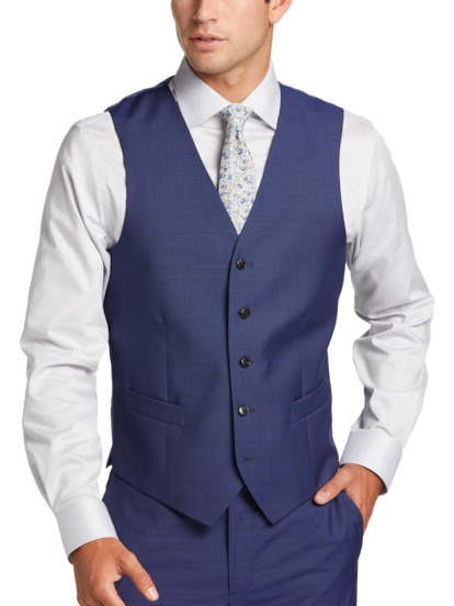 Slim Fit Suit Vest - Dark blue - Men