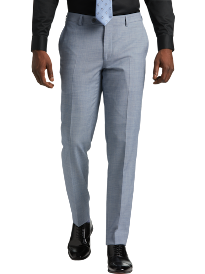 JOE SLIM TAN SHARKSKIN FF PRE-HEMMED PANTS