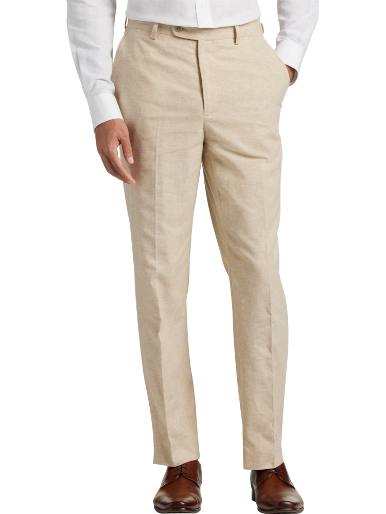 Khaki slim fit suit deals